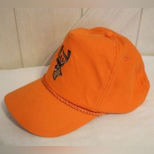 Hunter Orange White-Tail Buck Stitch Rope Trucker Hat